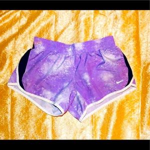 👑 PURPLE GALAXY NIKE ATHLETIC SHORTS — SIZE LARGE